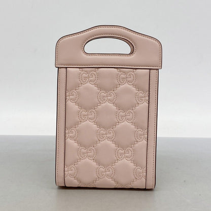 Gucci Handbag GG Matelasse Leather Pink Gold 2-Way — view 7
