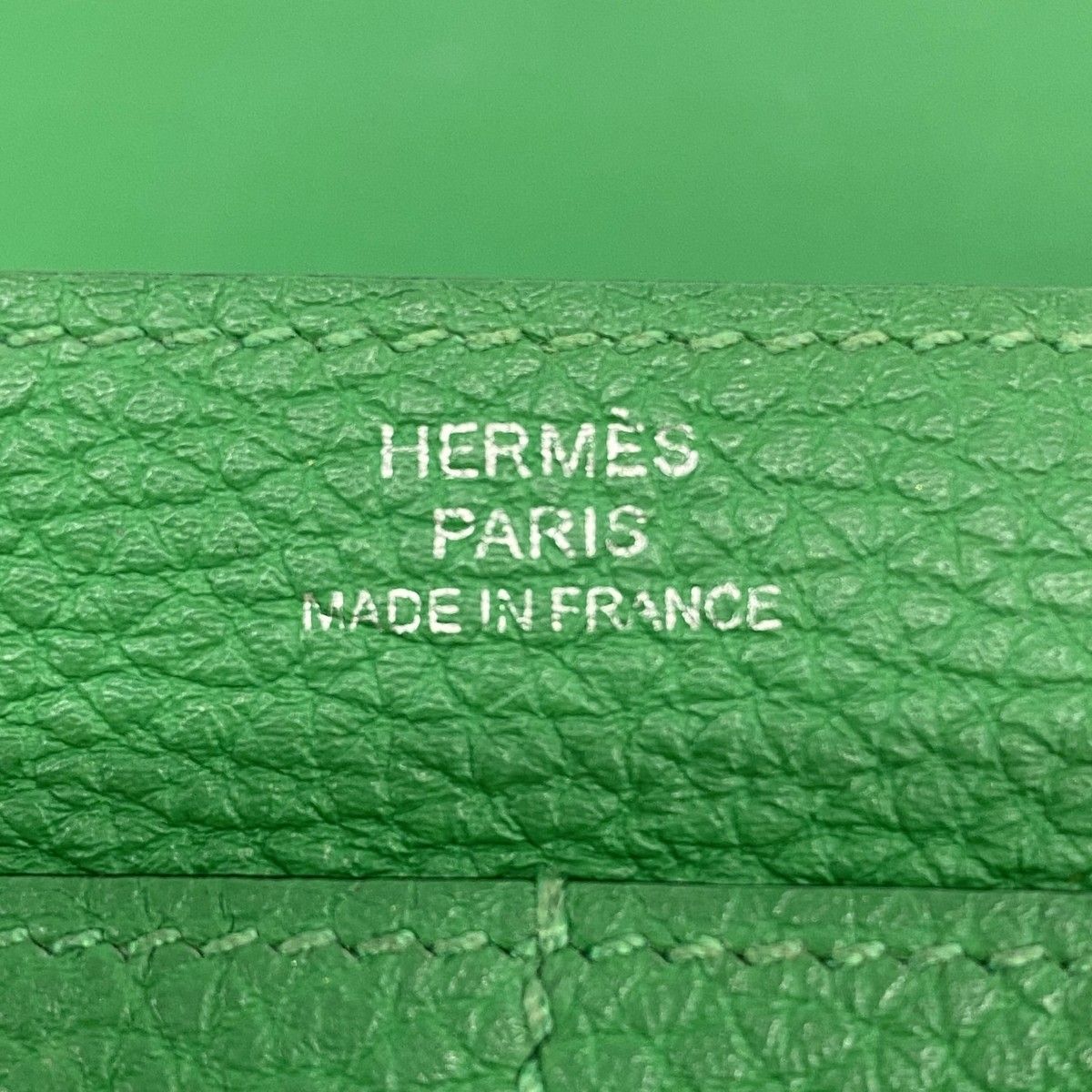 Hermes Wallet Dogon GM Togo Bamboo Silver — view 4