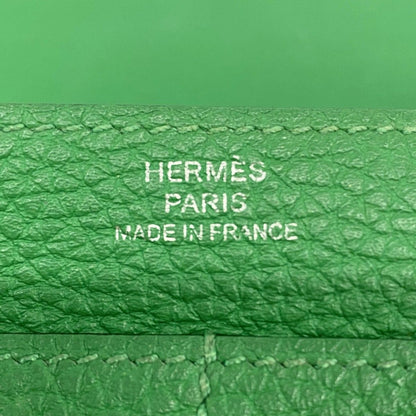 Hermes Wallet Dogon GM Togo Bamboo Silver — view 4