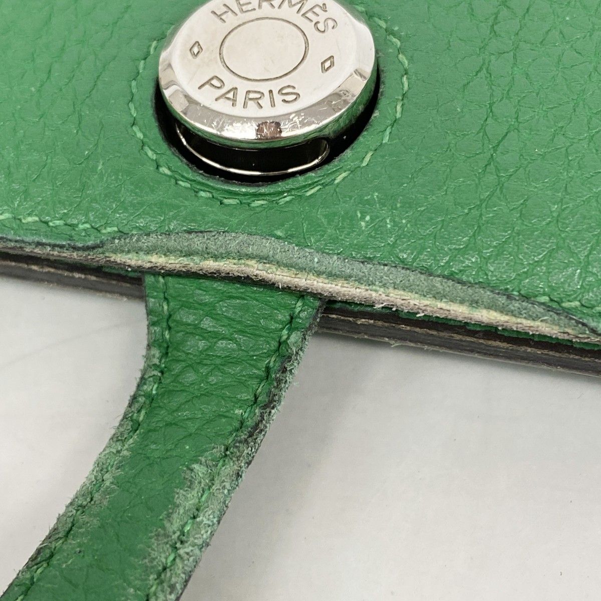 Hermes Wallet Dogon GM Togo Bamboo Silver — view 5