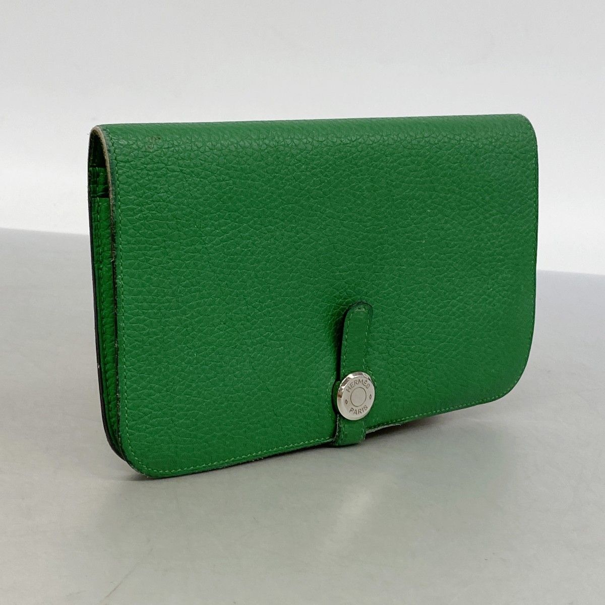 Hermes Wallet Dogon GM Togo Bamboo Silver — view 2