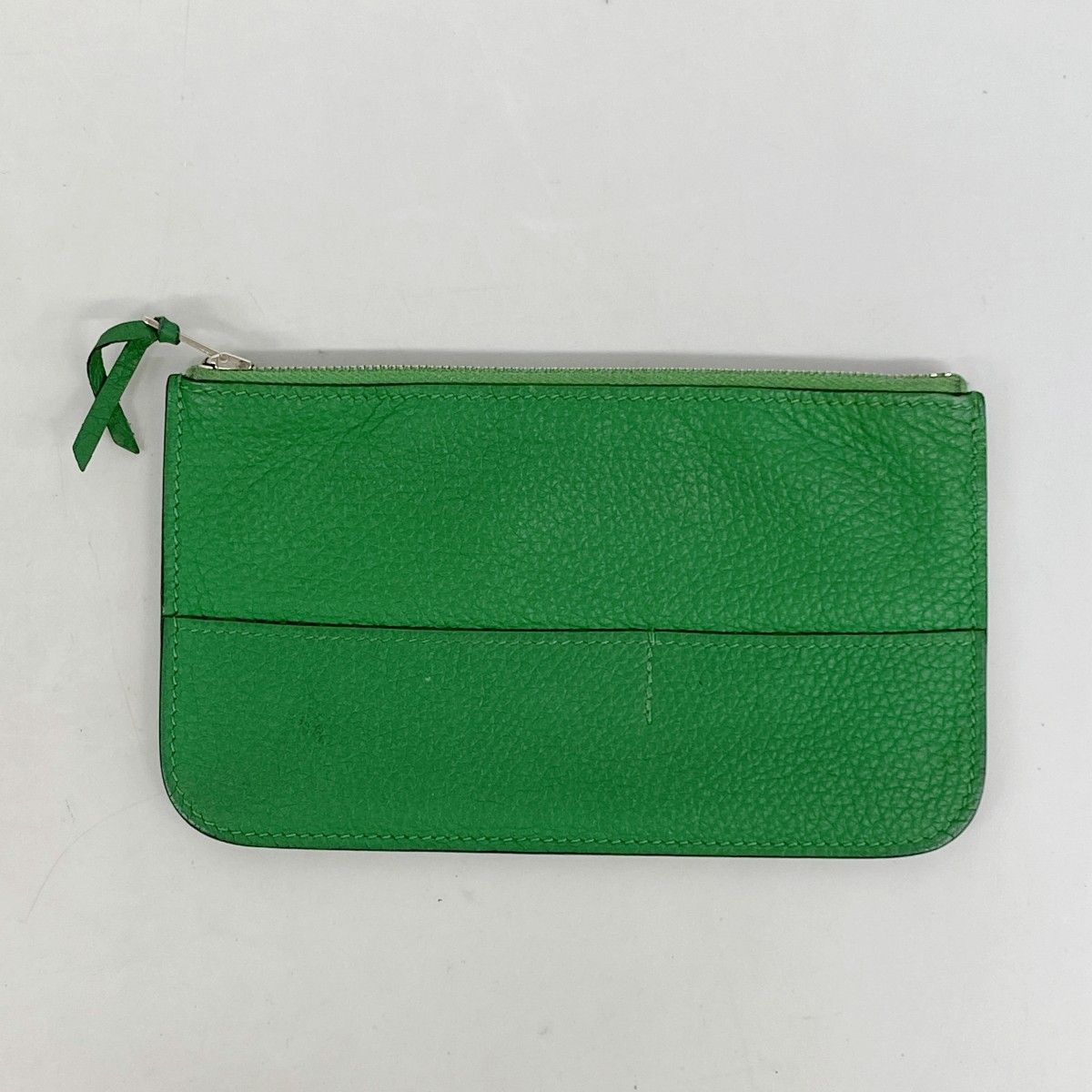 Hermes Wallet Dogon GM Togo Bamboo Silver — view 8