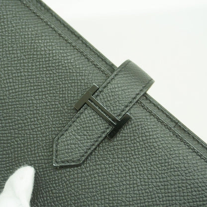Hermes Wallet Bearn Souffle Veau Epsom Black Silver — view 8