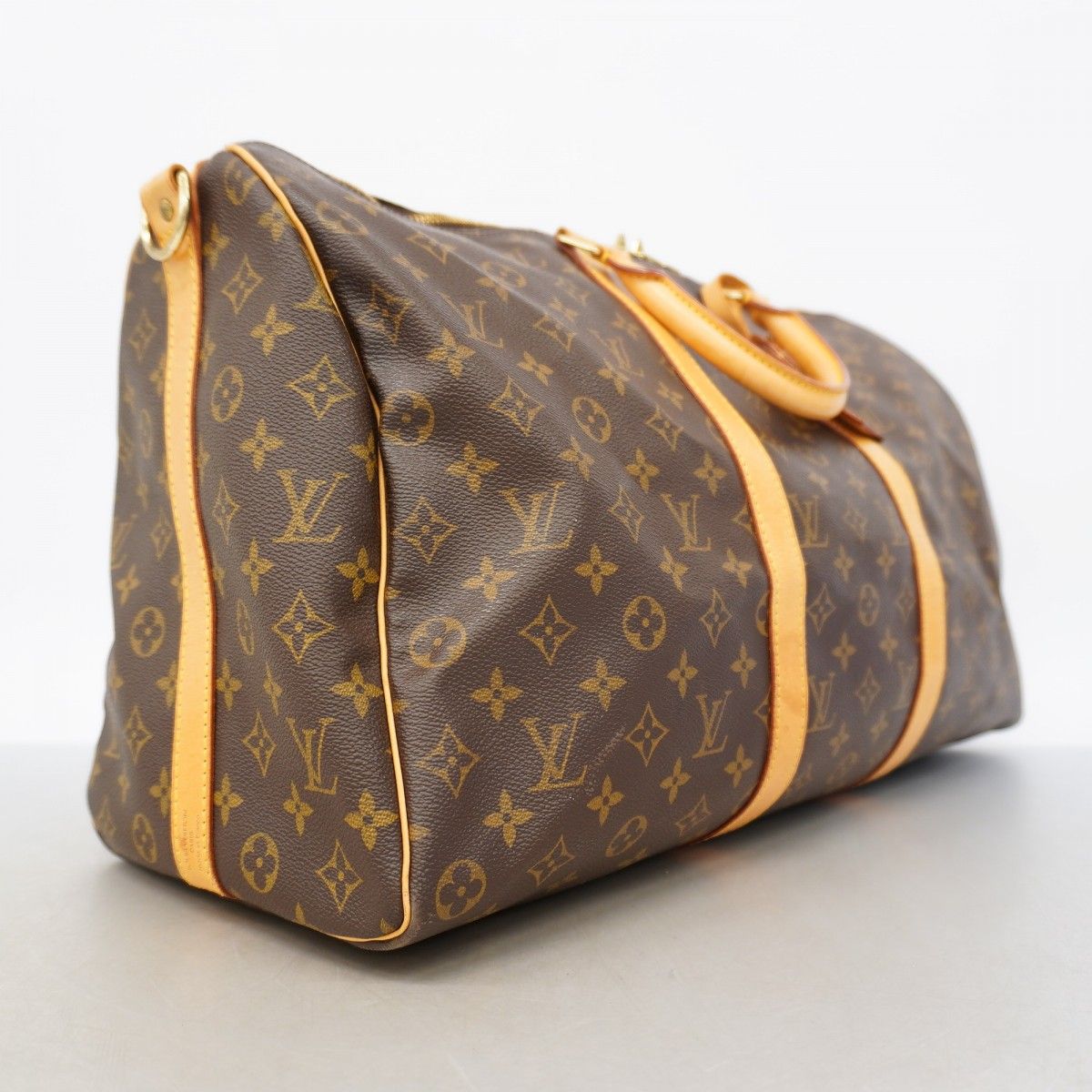 Louis Vuitton Boston Bag Monogram Keepall Bandouliere 50 Brown — view 2