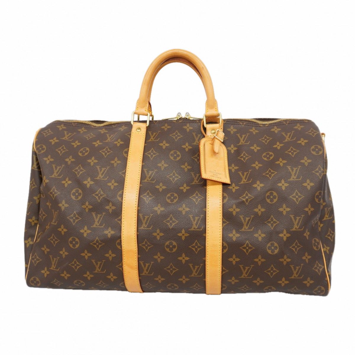 Louis Vuitton Boston Bag Monogram Keepall Bandouliere 50 Brown