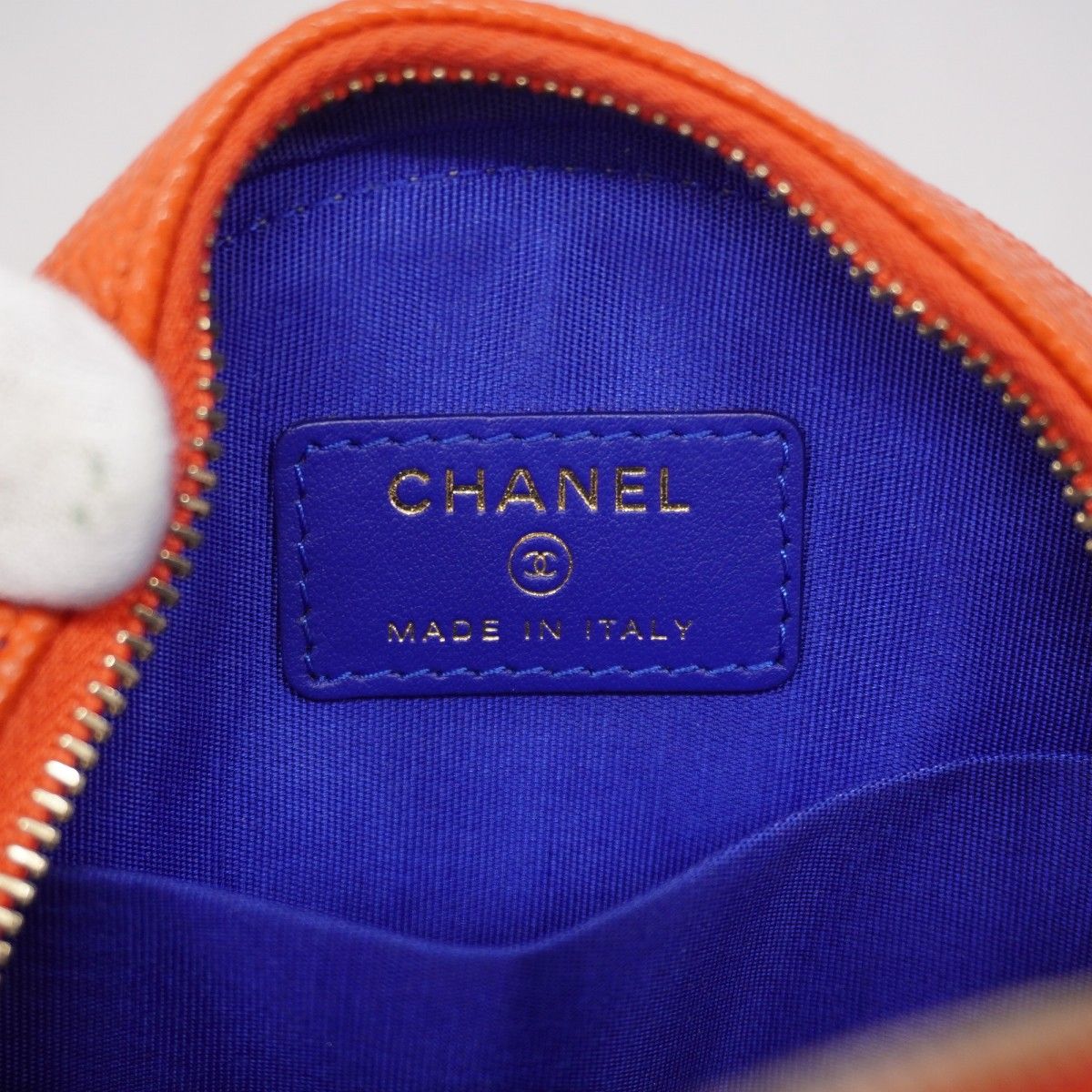 Chanel Shoulder Bag CC Caviar Leather Blue Red Chien Panning Gold — view 5