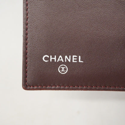 Chanel Trifold Wallet Quilted Lambskin Black Silver — view 4