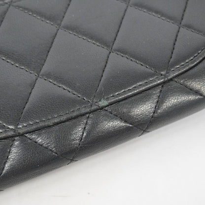 Chanel Trifold Wallet Quilted Lambskin Black Silver — view 5