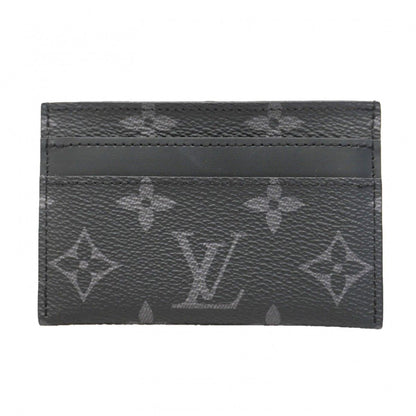 Louis Vuitton Card Case Monogram Eclipse Holder Double Black