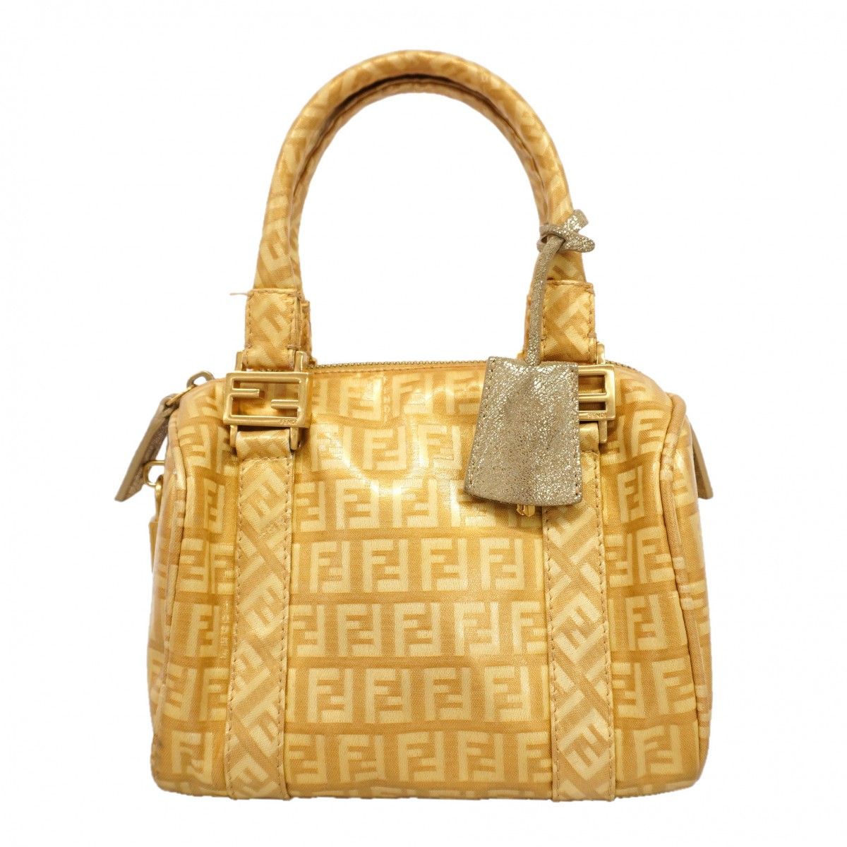 Fendi Handbag Coatingcanvas Yellow Gold