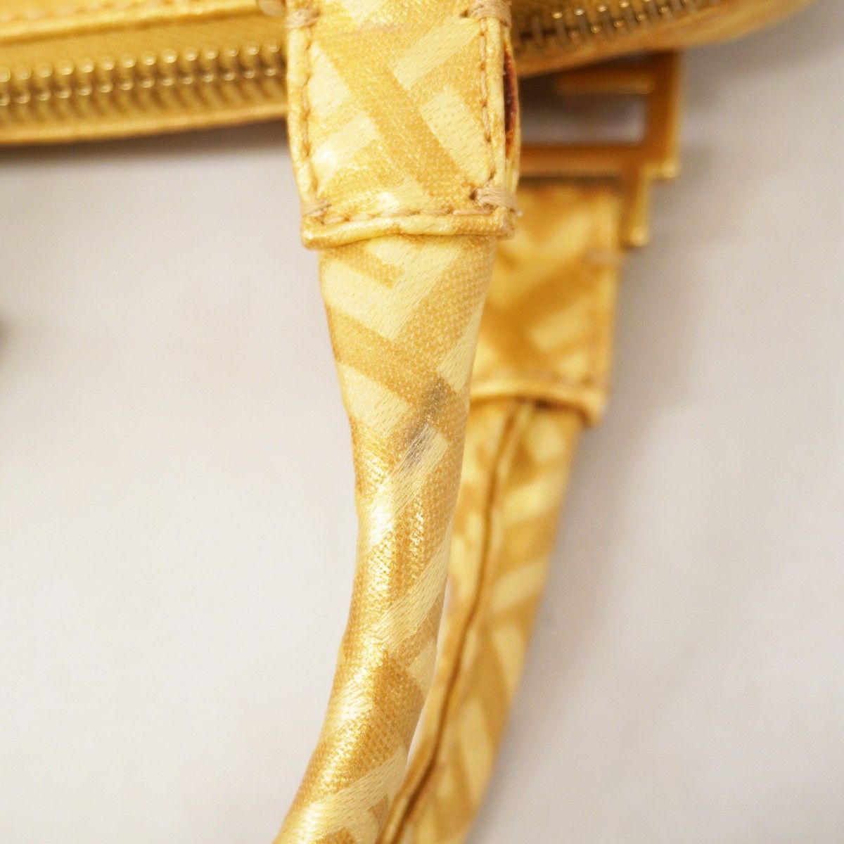 Fendi Handbag Coatingcanvas Yellow Gold — view 8