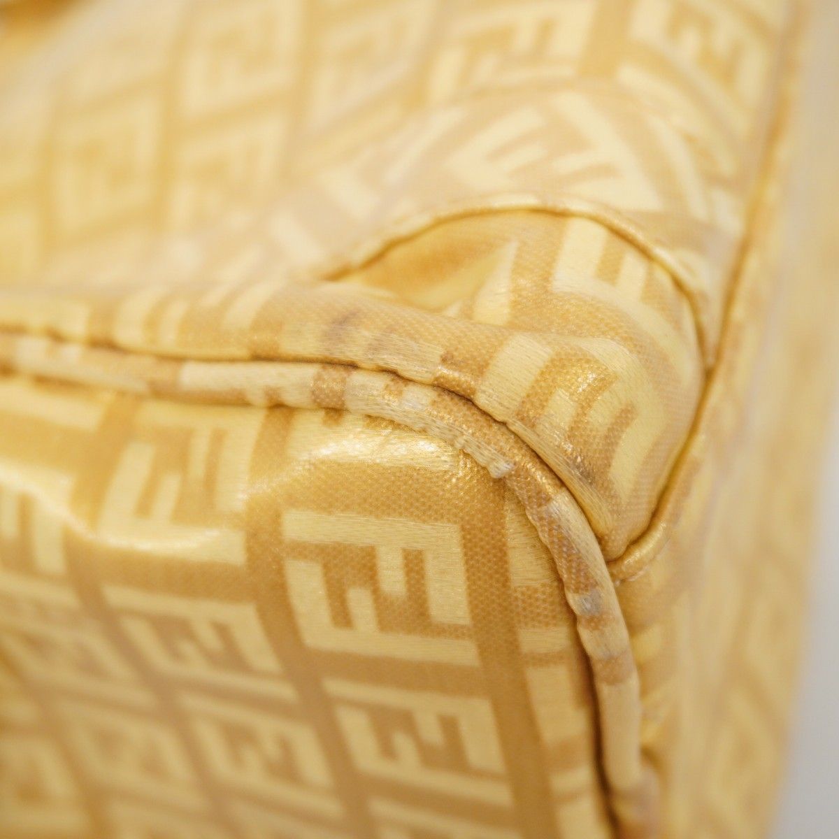 Fendi Handbag Coatingcanvas Yellow Gold — view 6