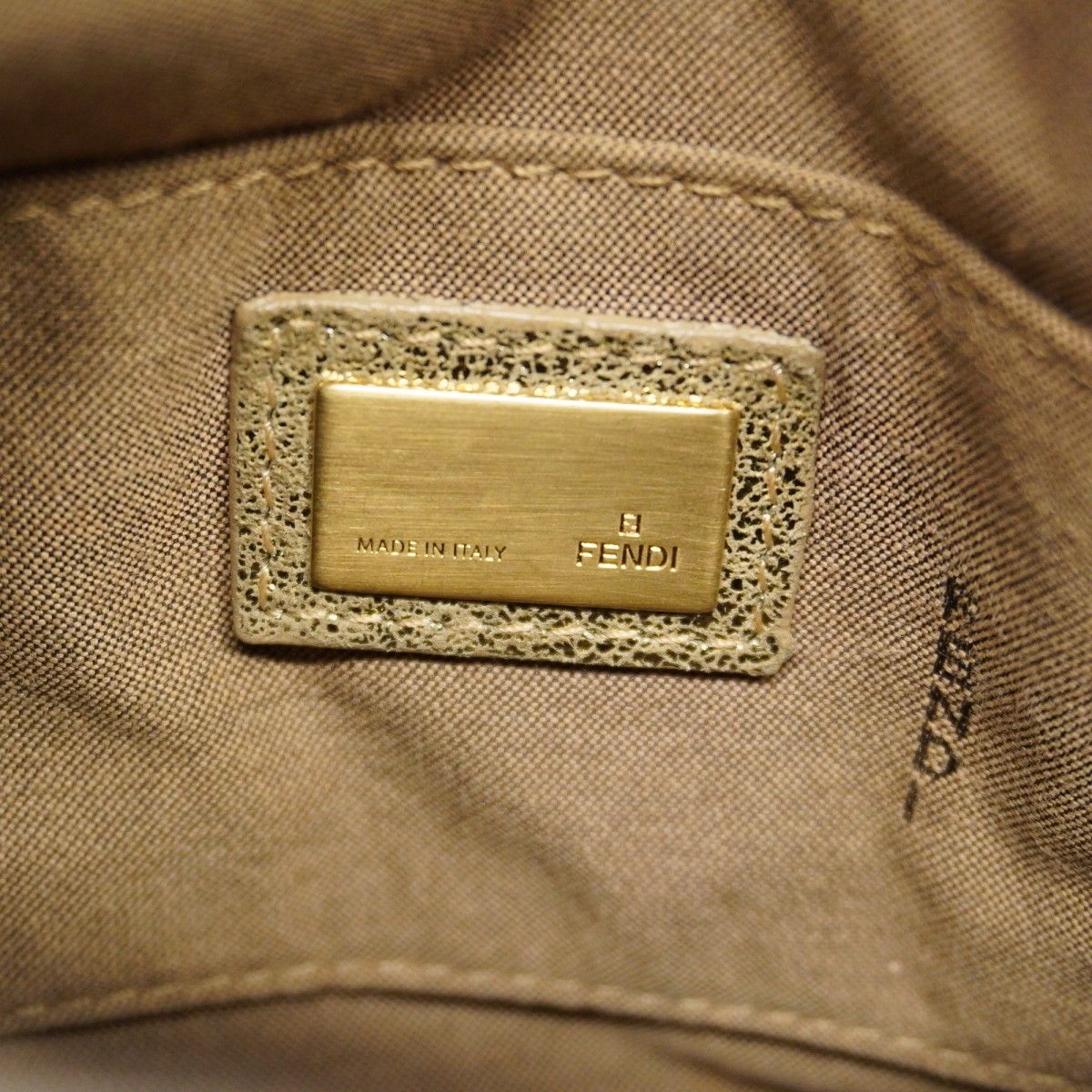 Fendi Handbag Coatingcanvas Yellow Gold — view 5