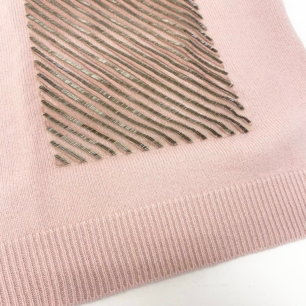 Dior Bijou Knit Top Pink Cashmere Sweater — view 5