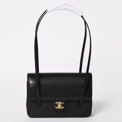 Chanel Small Flap Bag Stand CC Logo Caviar Leather Black — view 2