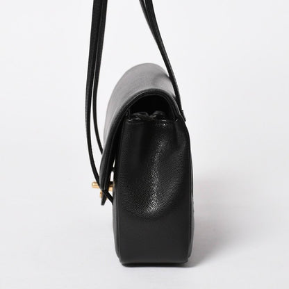 Chanel Small Flap Bag Stand CC Logo Caviar Leather Black — view 5