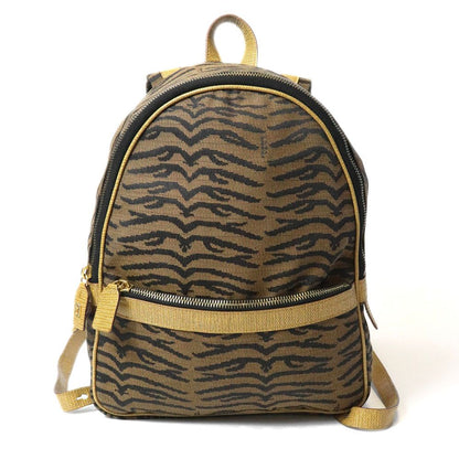 Fendi Backpack Zebra Tiger Canvas Leather Vintage — view 2