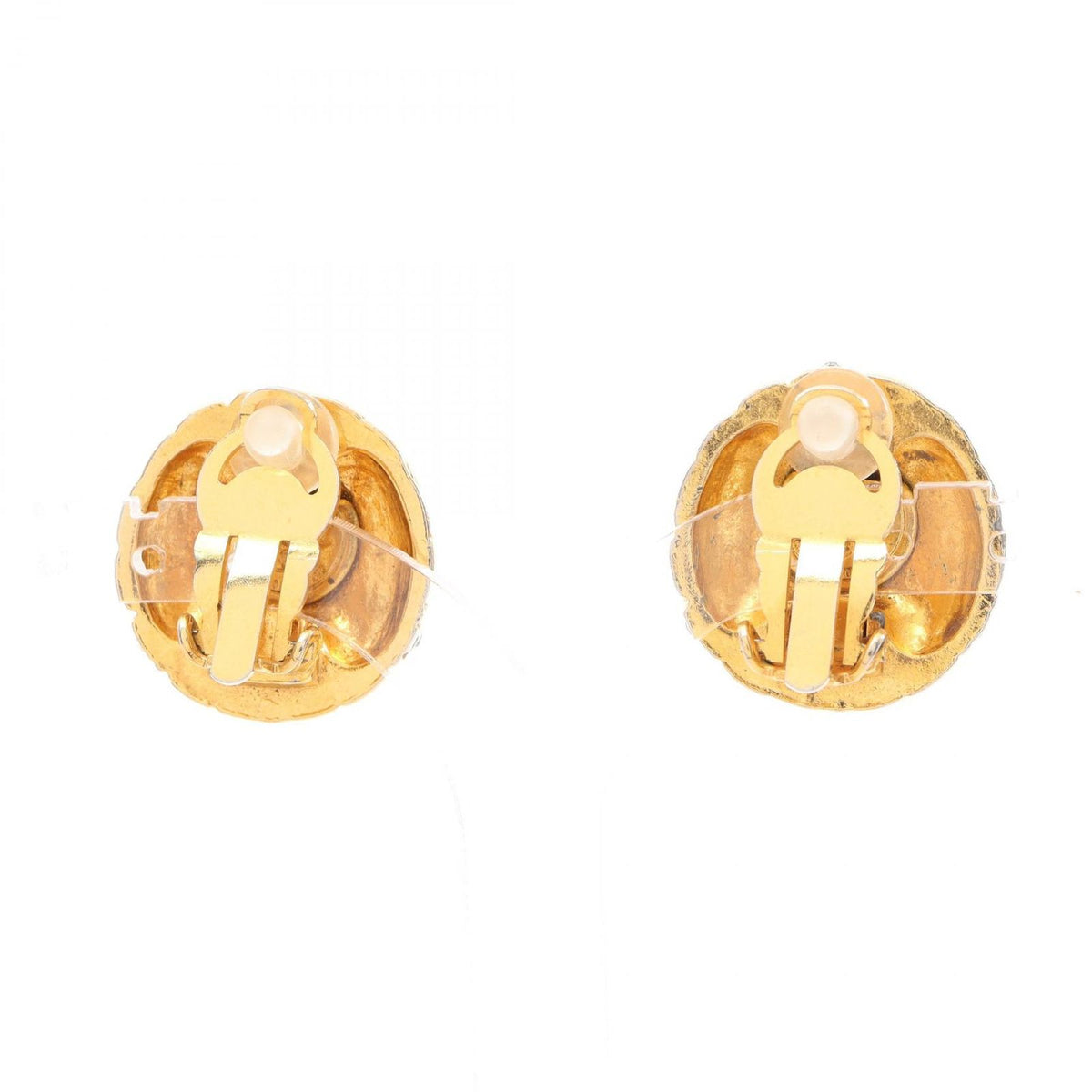 Chanel Earrings Quilted Circle Stone — view 2