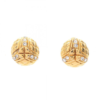 Chanel Earrings Quilted Circle Stone