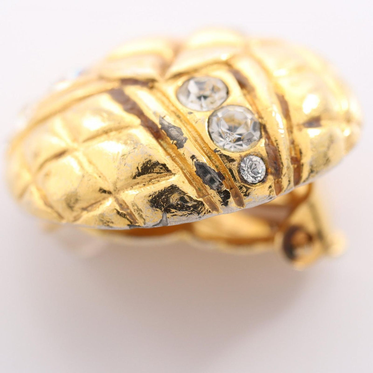 Chanel Earrings Quilted Circle Stone — view 8