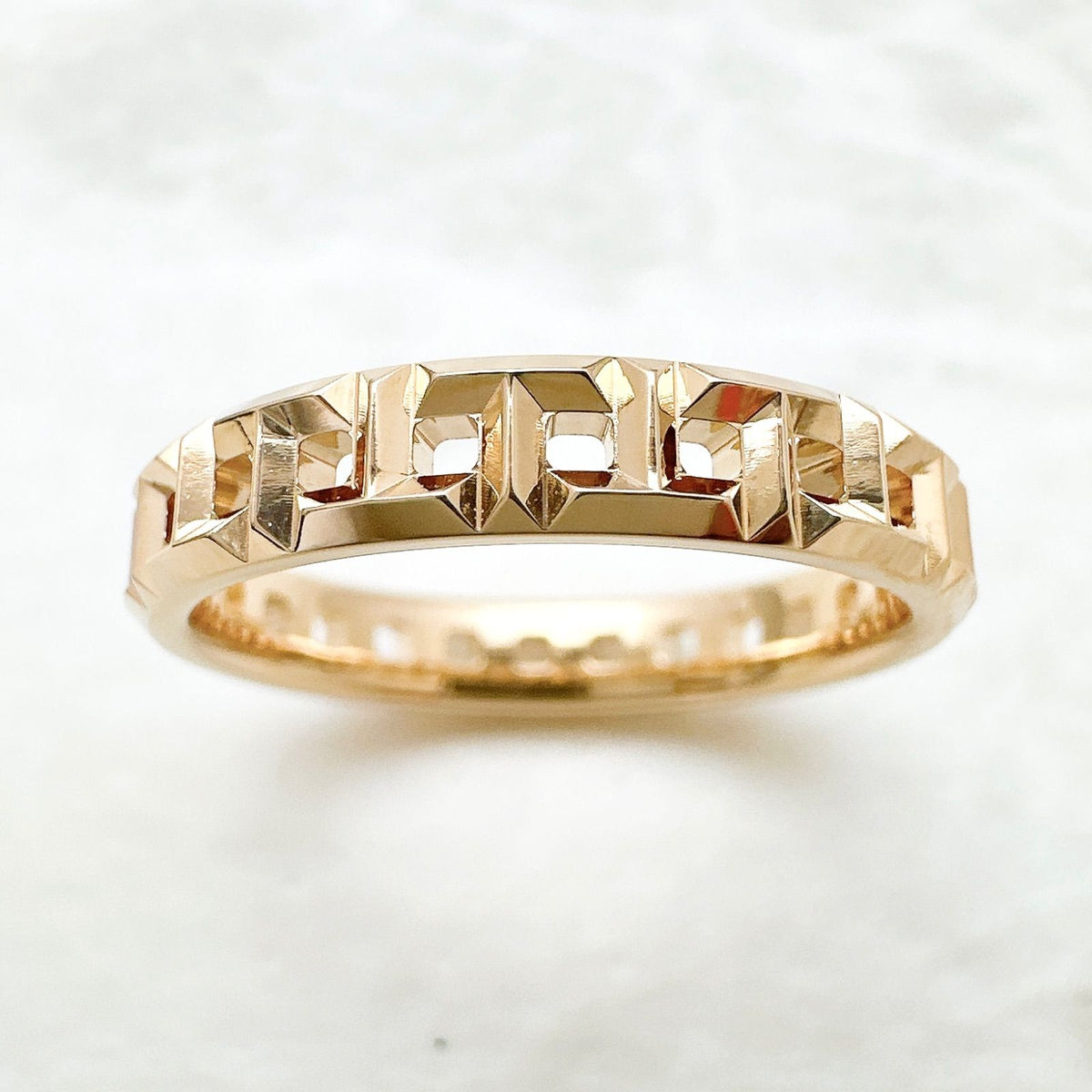 Tiffany & Co T True Narrow Pink Gold Ring — view 3