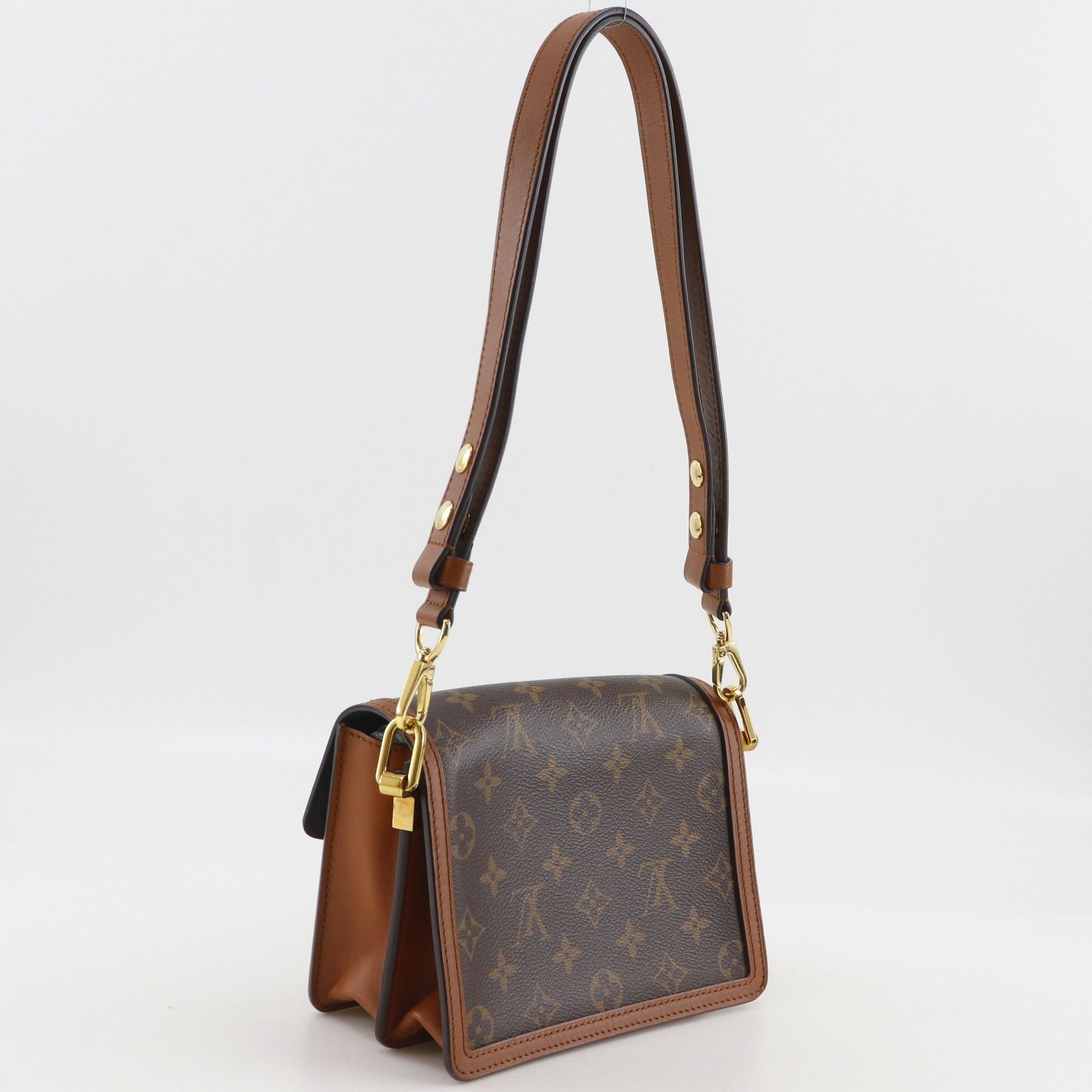 Louis Vuitton Dauphine Mini Monogram Reverse Canvas Brown Shoulder — view 3