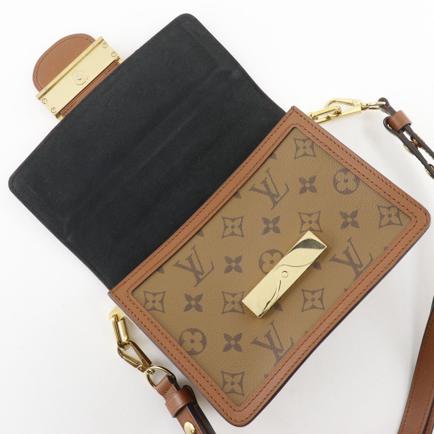Louis Vuitton Dauphine Mini Monogram Reverse Canvas Brown Shoulder — view 8