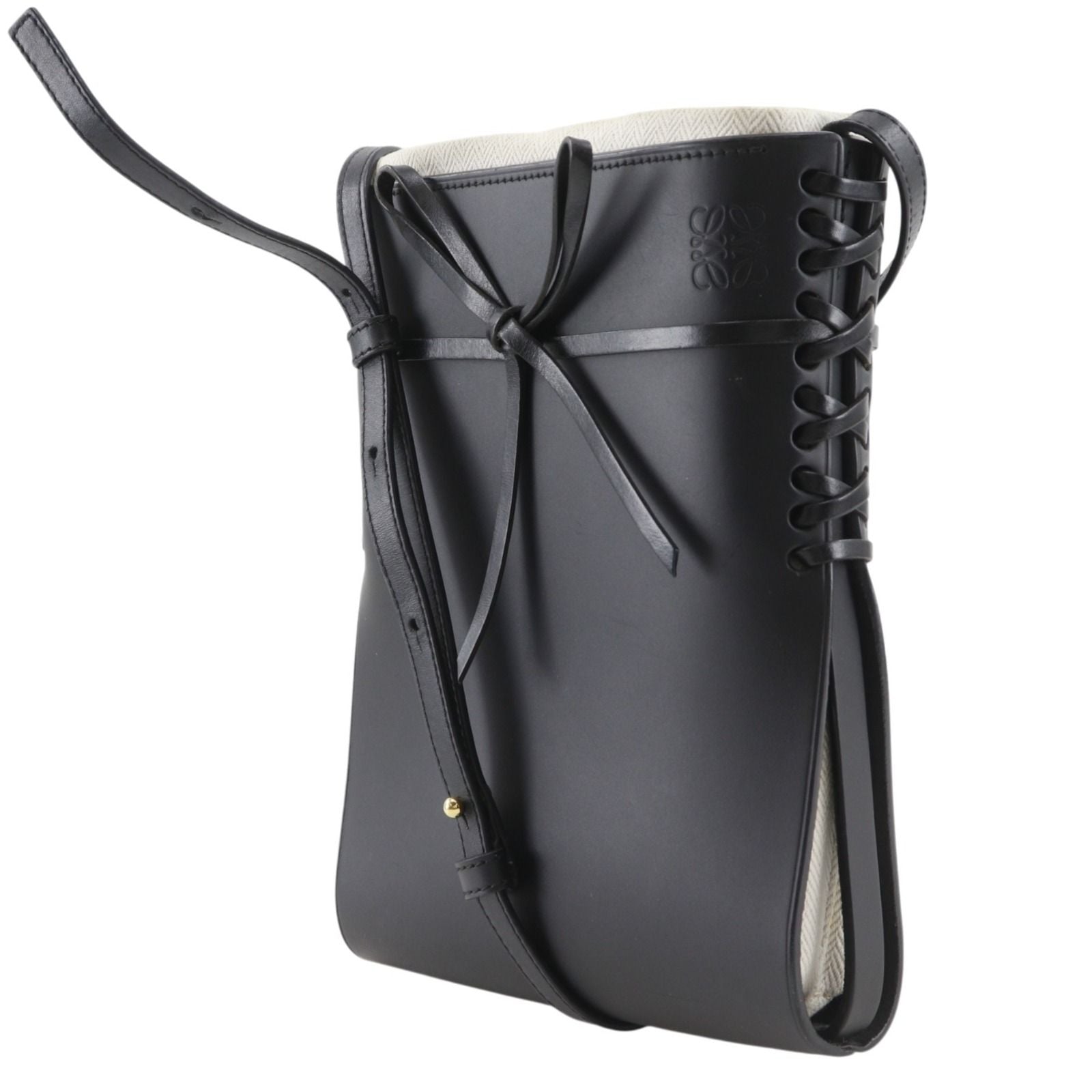 Loewe Ikebana Small Calf Black Shoulder — view 2