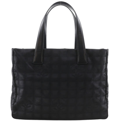 Chanel New Travel Line Tote MM Nylon Canvas Black