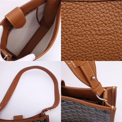 Goyard Musette Shoulder Bag Dincanvas Black Brown Silver — view 6