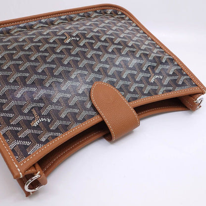 Goyard Musette Shoulder Bag Dincanvas Black Brown Silver — view 3