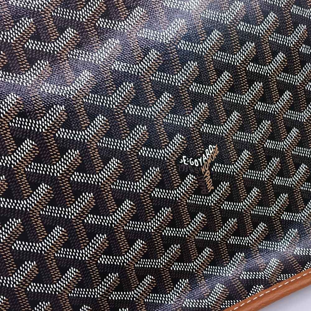 Goyard Musette Shoulder Bag Dincanvas Black Brown Silver — view 7