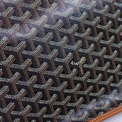 Goyard Musette Shoulder Bag Dincanvas Black Brown Silver — view 7