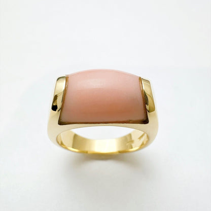 Bvlgari Tronquet Coral Yellow Gold Ring — view 3
