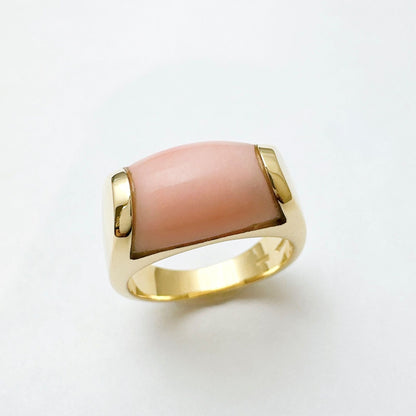 Bvlgari Tronquet Coral Yellow Gold Ring — view 2