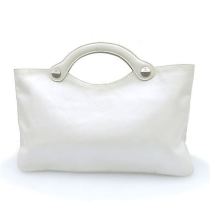 Chanel Quilted Clutch White