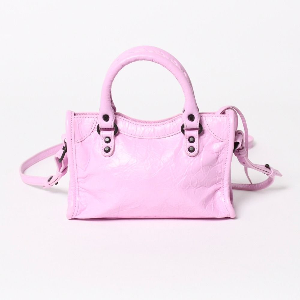 Balenciaga le City Bag Nano le 2-Way Bag Arena Lambskin Pink — view 2