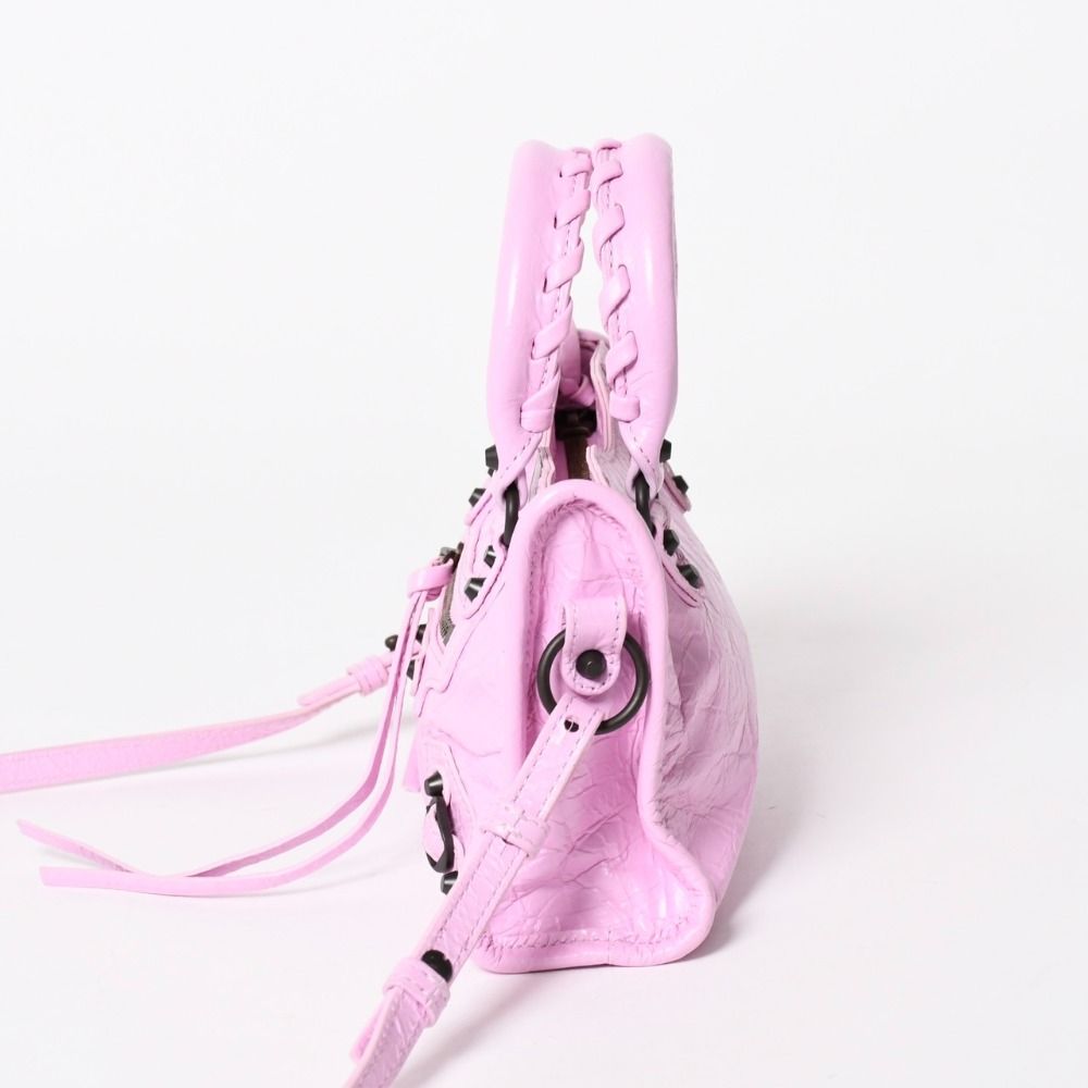 Balenciaga le City Bag Nano le 2-Way Bag Arena Lambskin Pink — view 4