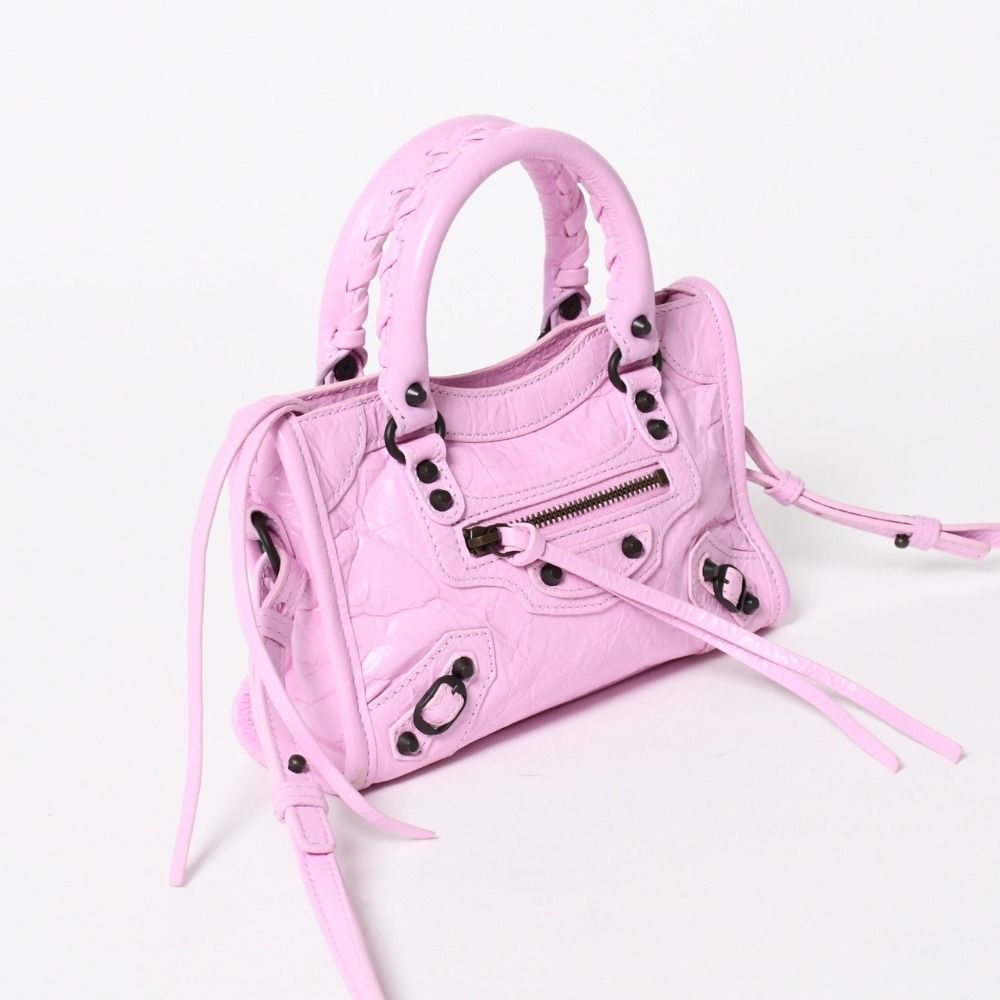 Balenciaga le City Bag Nano le 2-Way Bag Arena Lambskin Pink — view 3