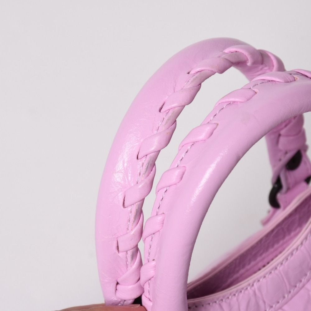 Balenciaga le City Bag Nano le 2-Way Bag Arena Lambskin Pink — view 5