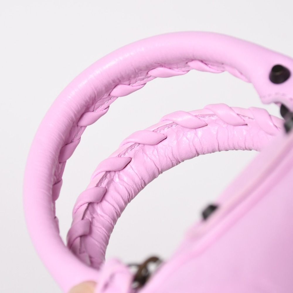 Balenciaga le City Bag Nano le 2-Way Bag Arena Lambskin Pink — view 8