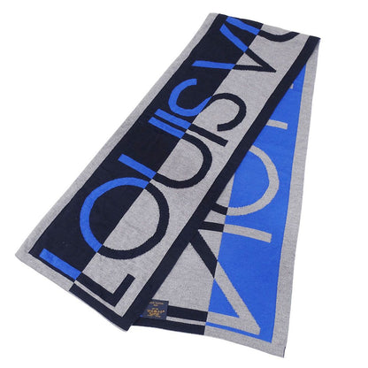 Louis Vuitton Scarf Shawl Wool Echarpe LV Horizon Gray Blue Fall Winter Warm — view 3