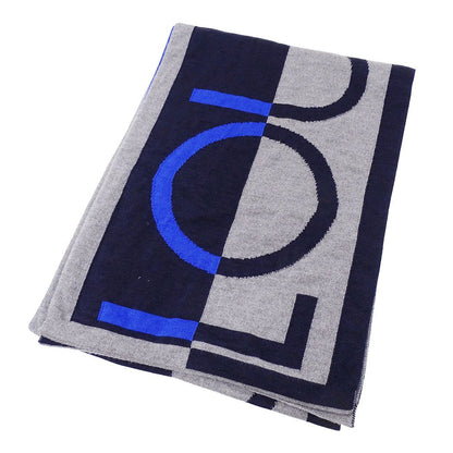 Louis Vuitton Scarf Shawl Wool Echarpe LV Horizon Gray Blue Fall Winter Warm