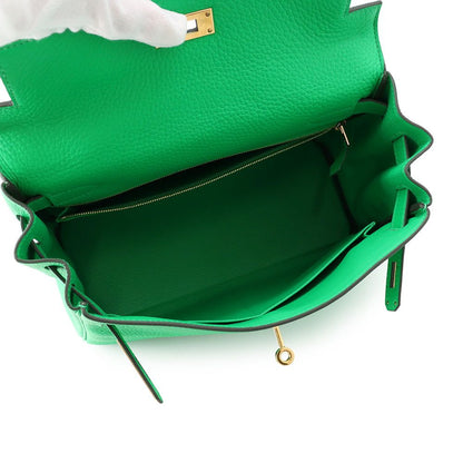 Hermes Handbag Kelly 28 Retourne Bamboo Gold Togo 2-Way — view 6