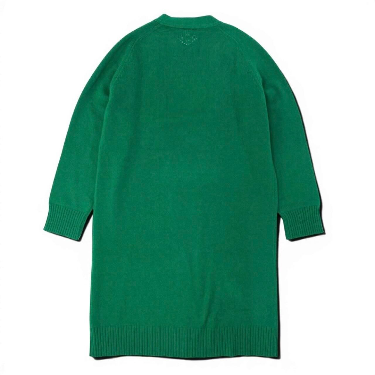Hermes Logo Green Cashmere Long Cardigan — view 3