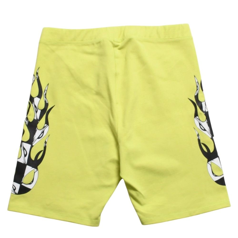 Chrome Hearts Matty Boy Link Biker Shorts Lime Green Cotton — view 2