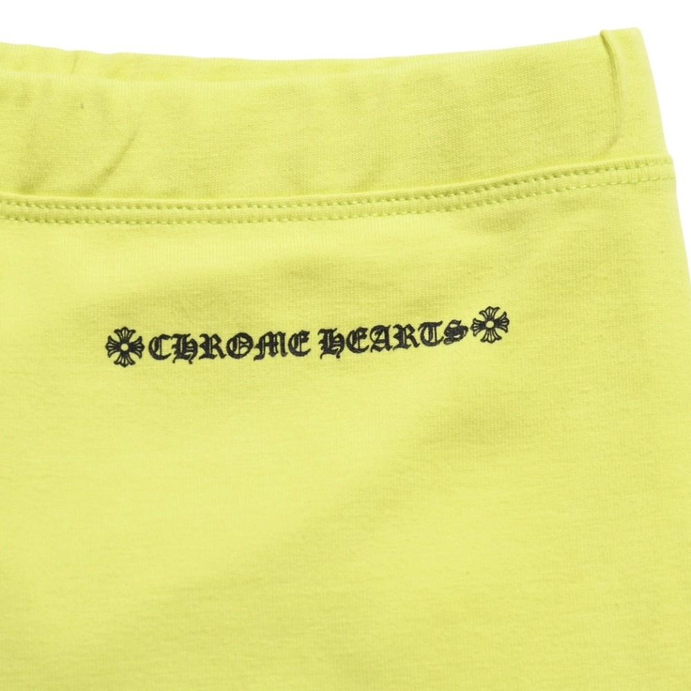 Chrome Hearts Matty Boy Link Biker Shorts Lime Green Cotton — view 6