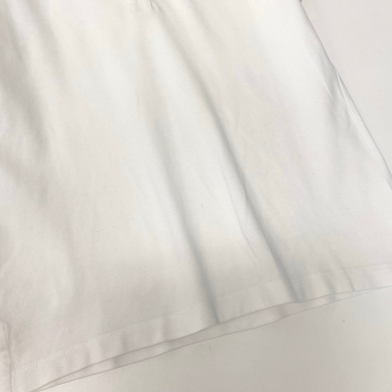 Celine Short Sleeve Carriage Logo Embroidery Puff White Cotton Polyurethane Polo — view 5