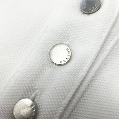 Celine Short Sleeve Carriage Logo Embroidery Puff White Cotton Polyurethane Polo — view 8