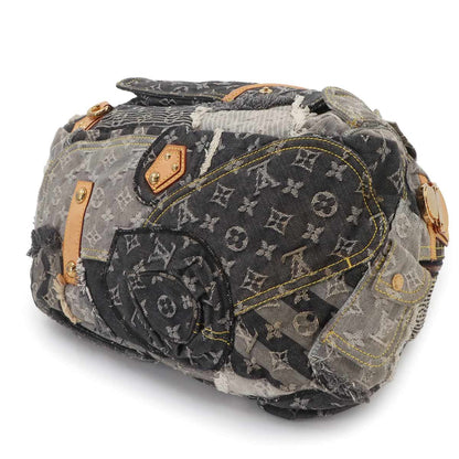 Louis Vuitton Monogram Denim Patchwork Bowie Hand Bag Black — view 4